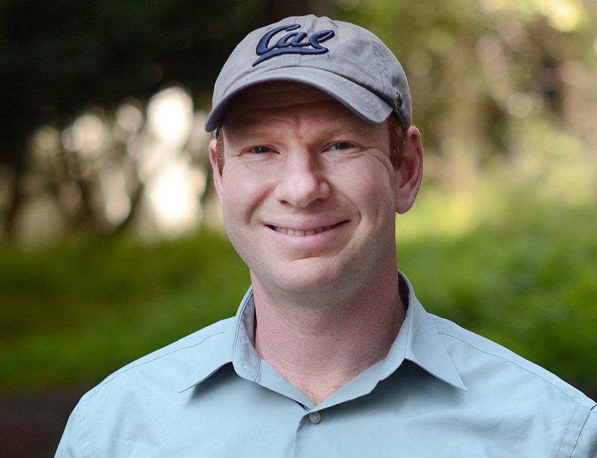 Shimon Kolkowitz in a Cal baseball cap