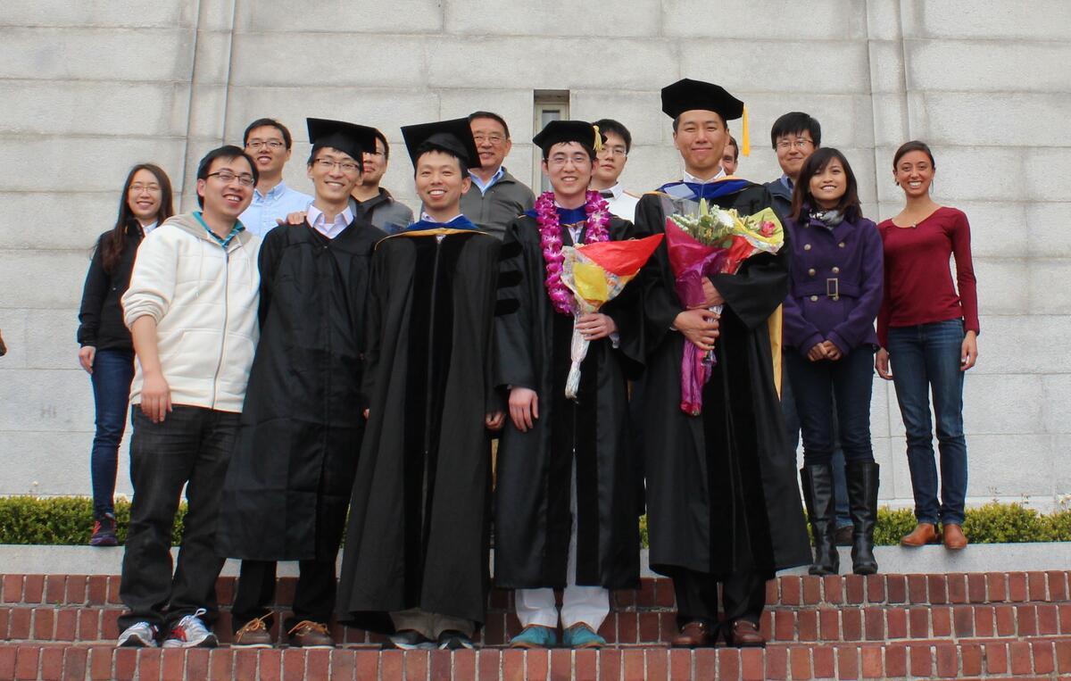 Dr. Dr.! Jonghwan and Long graduate (Spring 2015) (From Left to Right) Lili, Sufei, Zhiwen, Lu, Sheng, Feng, Ron, Long, Chenhao, Jonghwan, Steve, Jihun, Huiling, Halleh Dr. Dr.! Jonghwan and Long graduate (Spring 2015) (From Left to Right) Lili, Sufei, Zhiwen, Lu, Shen