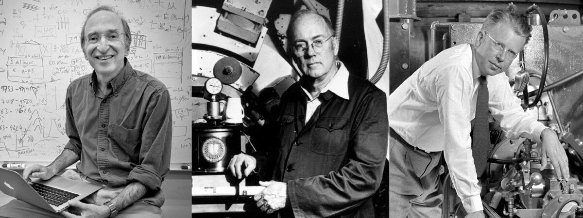 Saul Perlmutter, Charles Townes, and E.O. Lawrence