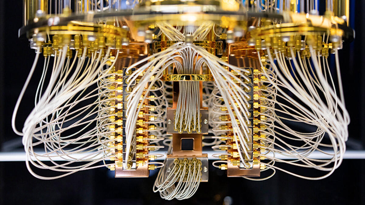 A quantum computer close up