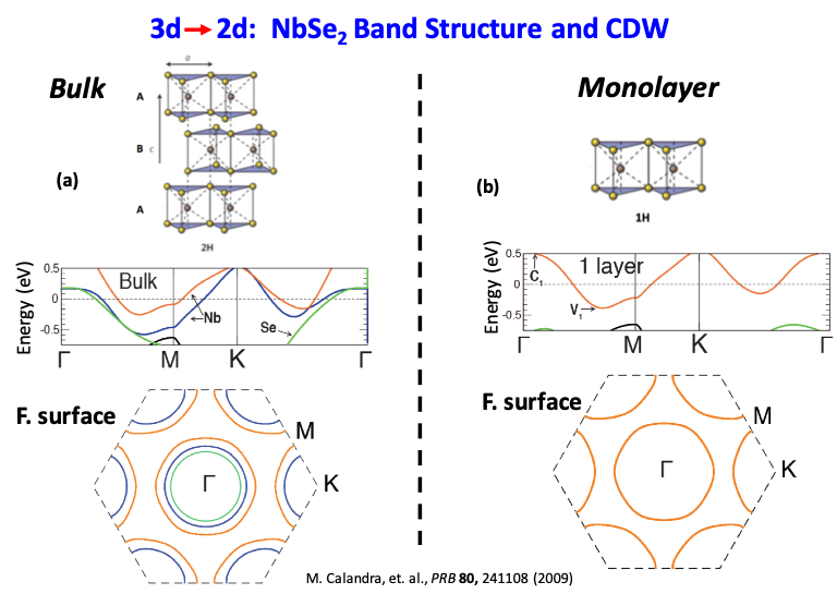 CDWs and Superconductivity in 2D Materials Physics