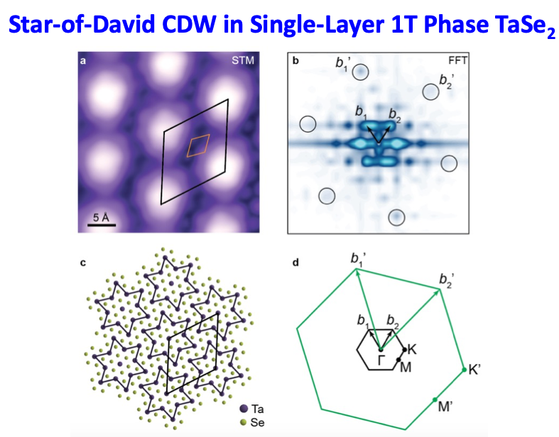 Star-of-David CDW in Single-Layer 1T Phase