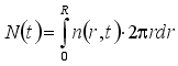 the integrated signal within some arbitrary radius, R the integrated signal within some arbitrary radius, R