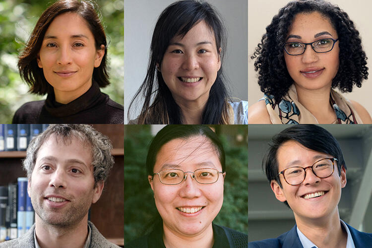 Collage of six young 2023 Sloan Fellows 