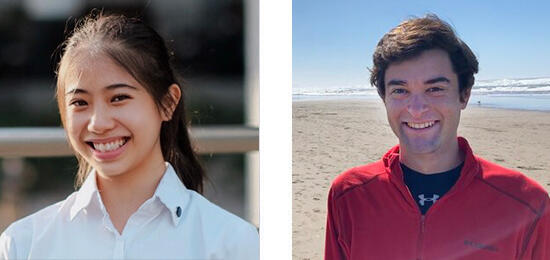 Photos of Nadia Sun and Mentor Jack Roth